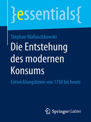 cover image of Die Entstehung des modernen Konsums